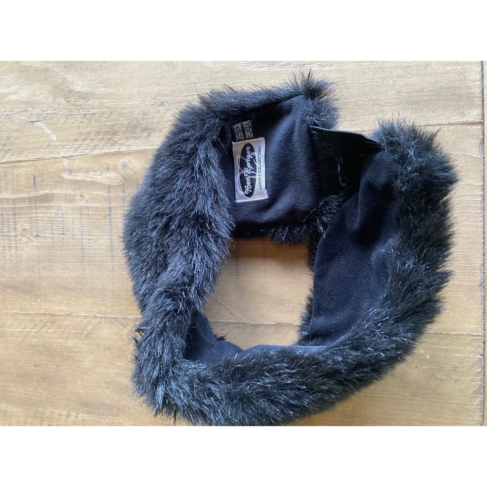 Ben Berger Luxury Collection Black Faux Fur Headband Winter Ear Warmer RN24169